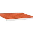 vidaXL Zaťahovacia markíza oranžová a hnedá 35x25 m látka a hliník