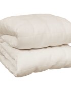 vidaXL Záťažová prikrývka bledokrémová 220x235 cm 11 kg látka