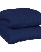 vidaXL Záťažová prikrývka modrá 235x290 cm 11 kg látka