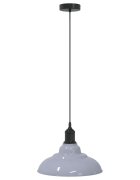 vidaXL Závesná lampa výškovo nastaviteľná E27 lesk šedá Ø 31 cm kov