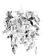 vidaXL Závesná strieborná luster lampa s listovými šupinkami 215 x 30 cm