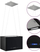 vidaXL Závesný ostrovný digestor s dotykovým senzorom LCD 55 cm práškovaná oceľ