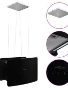 vidaXL Závesný ostrovný digestor s dotykovým senzorom LCD tvrdené sklo