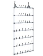 vidaXL Závesný stojan na topánky strieborný 66x13x139 cm