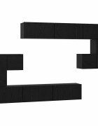 vidaXL Zostava TV skriniek 10 ks 60 x 30 x 30 cm Čierny dub