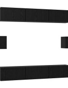 vidaXL Zostava TV skriniek 8 ks 60 x 30 x 30 cm Čierny dub