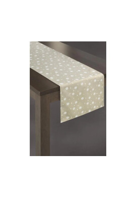 Eurofirany Stredový obrus Cream Snowflakes 40x180 cm - Redecor.sk