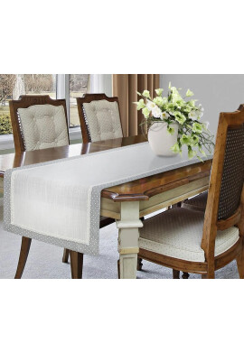 Eurofirany Stredový obrus Doris White Grey 40x140 cm - Redecor.sk