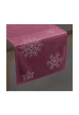 Eurofirany Stredový obrus Snowflakes Purple 40x140 cm - Redecor.sk