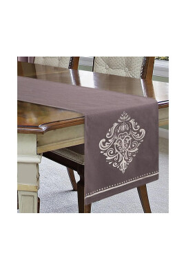 Eurofirany Stredový obrus Taida Brown Grey 40x140 cm - Redecor.sk