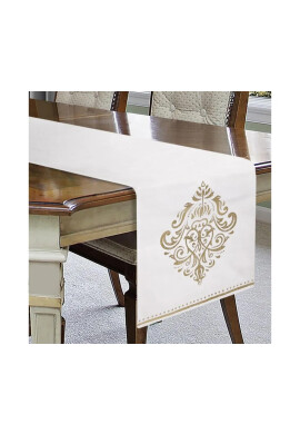 Eurofirany Stredový obrus Taida White Gold 40x140 cm - Redecor.sk