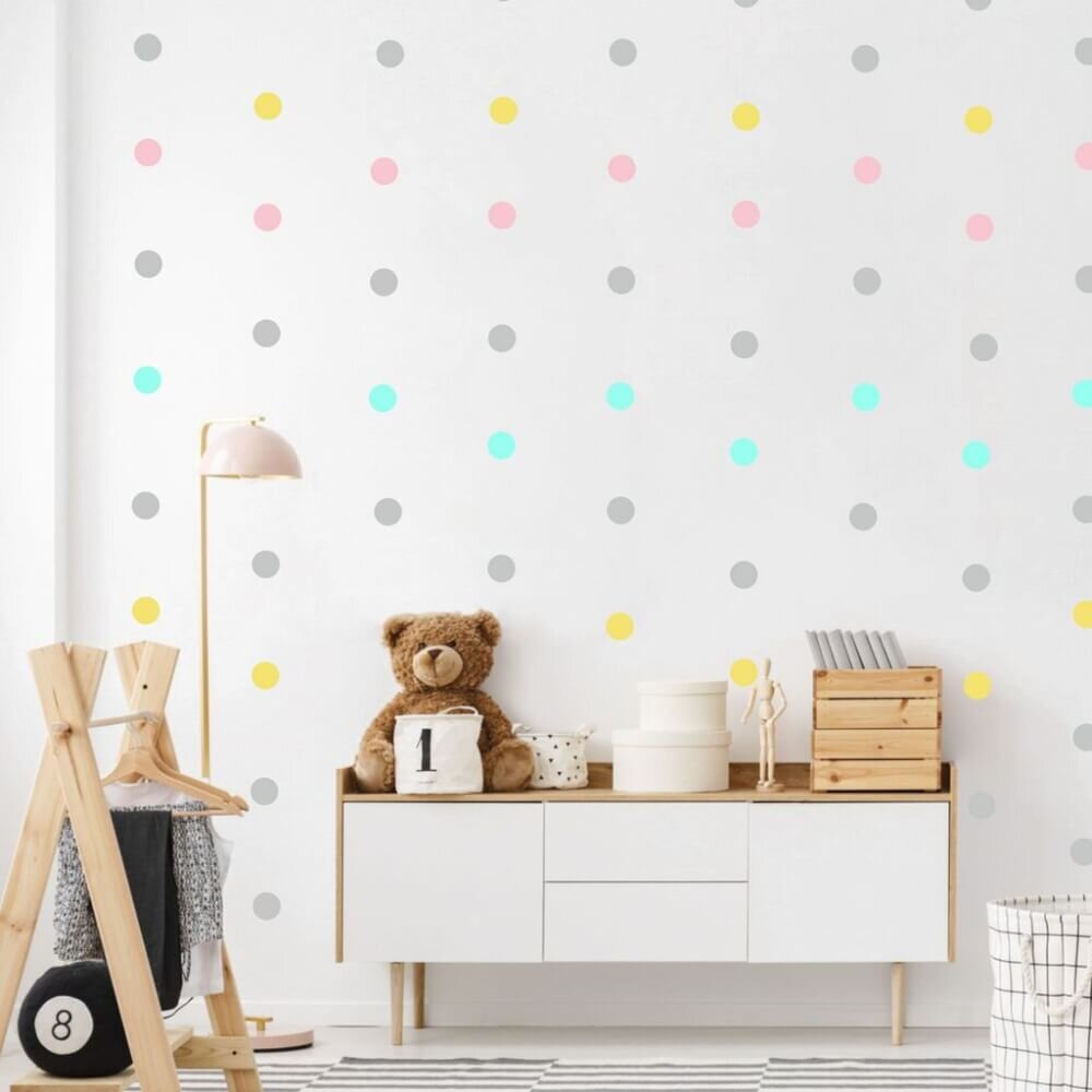 INSPIO Bodky na stenu v pastelových odtieňoch