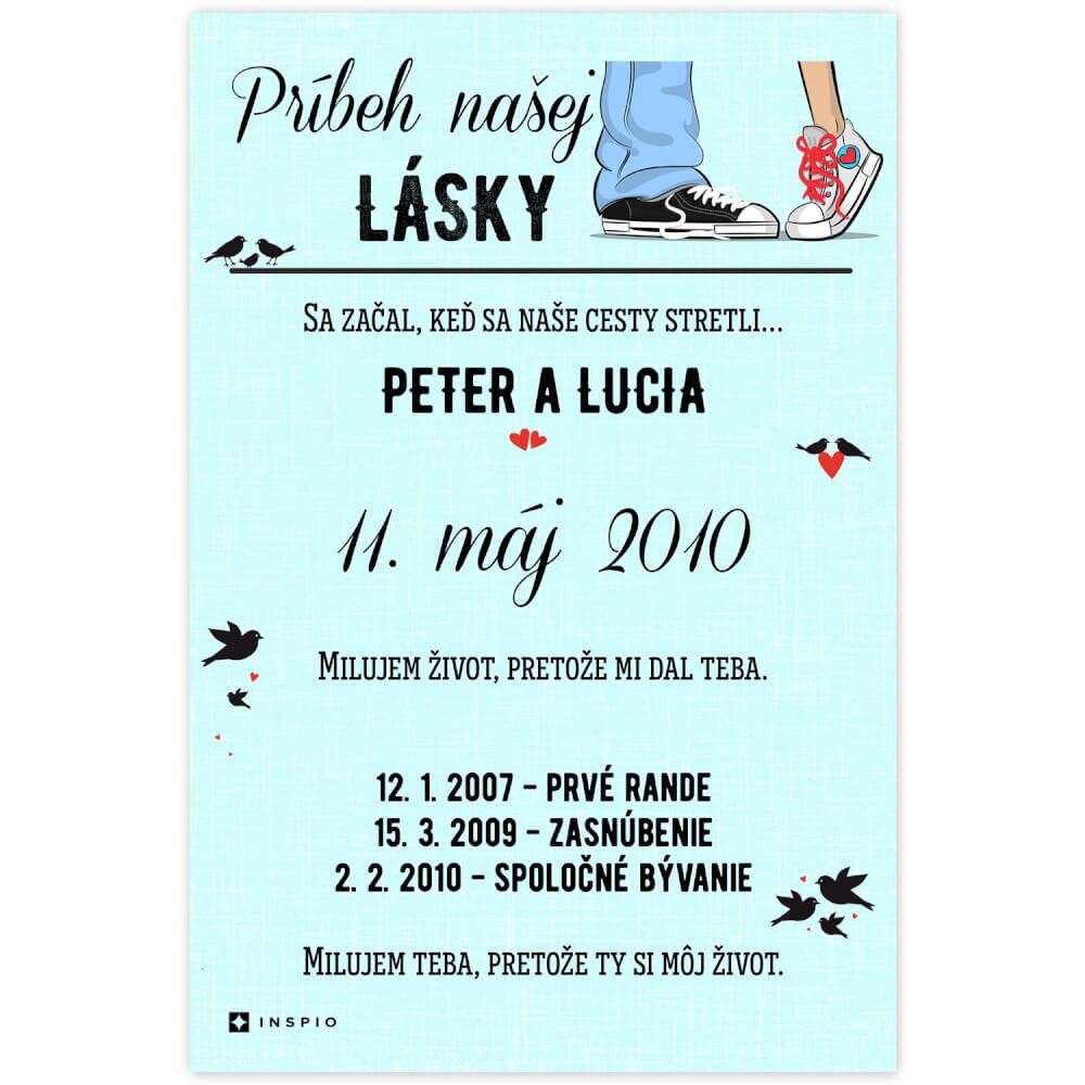 INSPIO Darček na svadbu - Personalizovaný obraz pre novomanželov