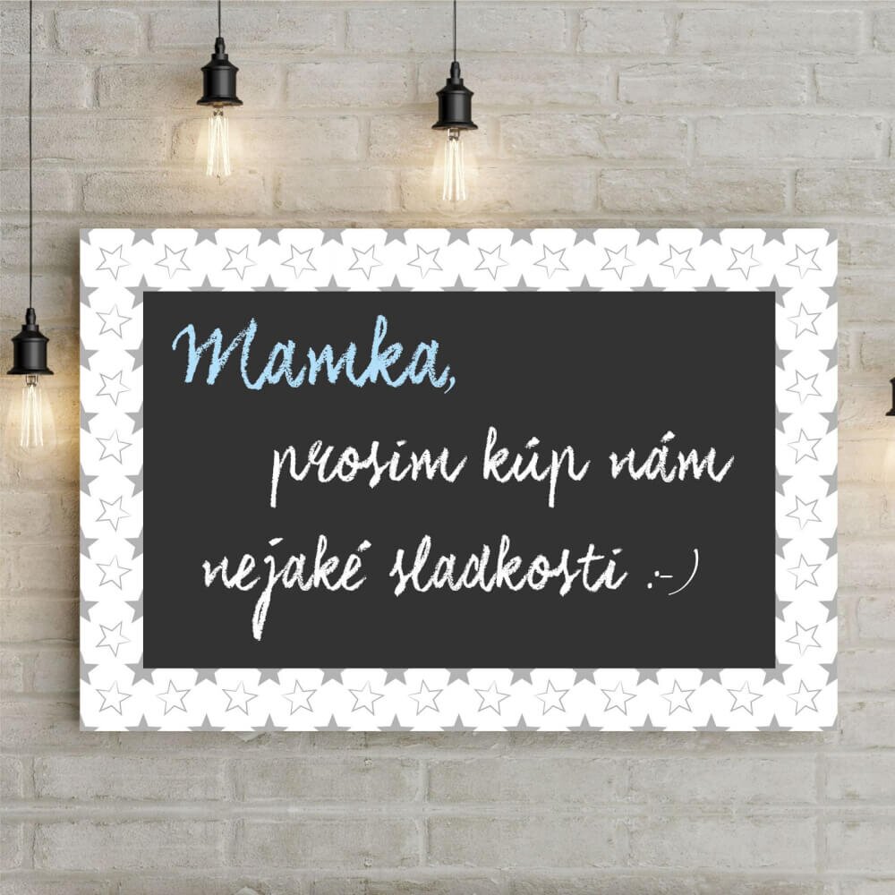 INSPIO Detská tabuľa pre popis s kriedou HVIEZDY