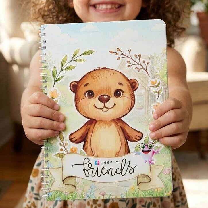 INSPIO Friends: Interaktívna knižka na suchý zips - Bobor a starostlivosť o bábätko