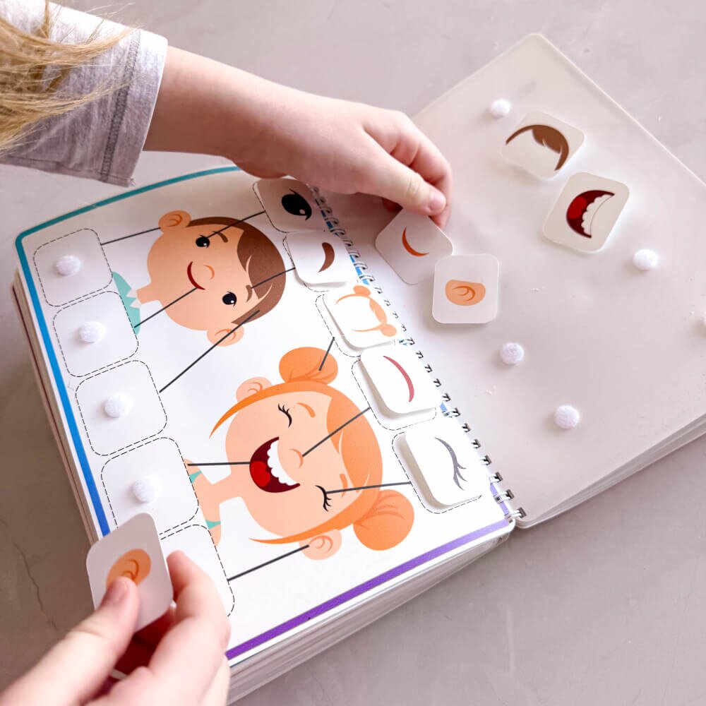 INSPIO Interaktívna XXL Montessori kniha pre deti - 233 doplnkov + 64 strán
