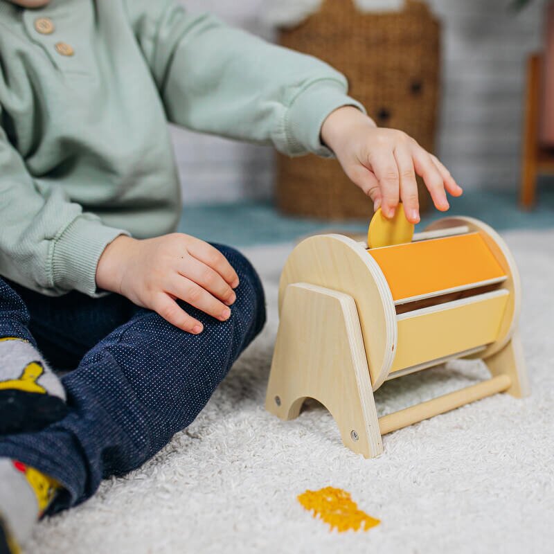 INSPIO Montessori drevený otáčací bubon