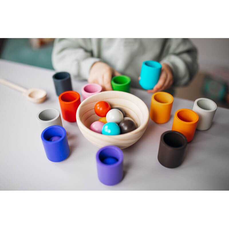 INSPIO Montessori guličky a poháriky pre deti