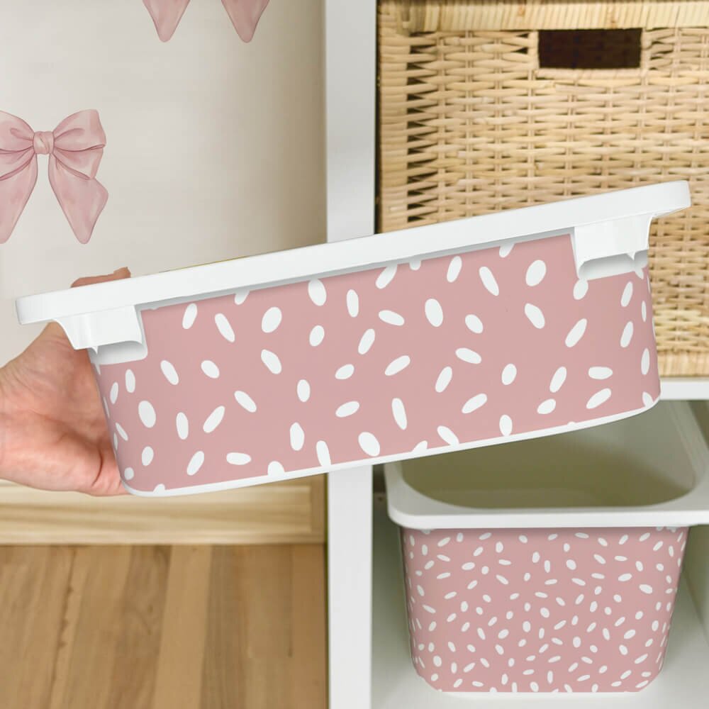 INSPIO Nálepka na IKEA TROFAST box – Púdrový BOHO vzor