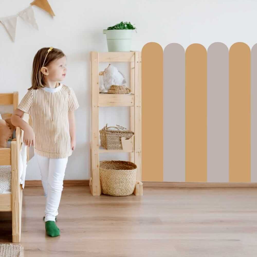 INSPIO Nálepka na stenu Oblúk – Sandy Garden (Teplá zemitá farba do boho štýlu)
