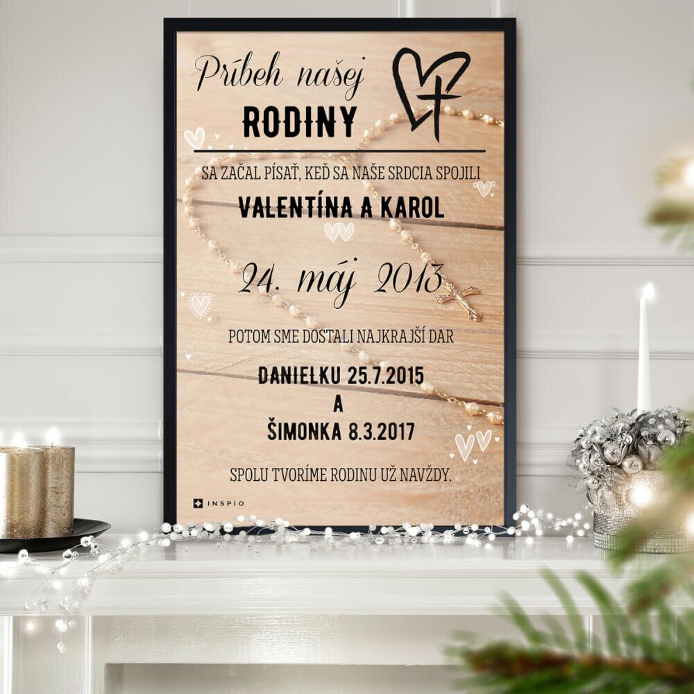 INSPIO Obraz na stenu - O našej rodine