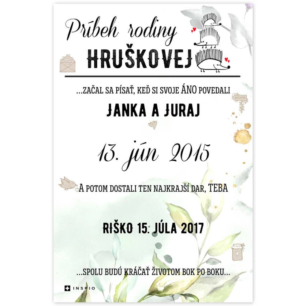INSPIO Obraz na stenu - Príbeh Vašej rodiny