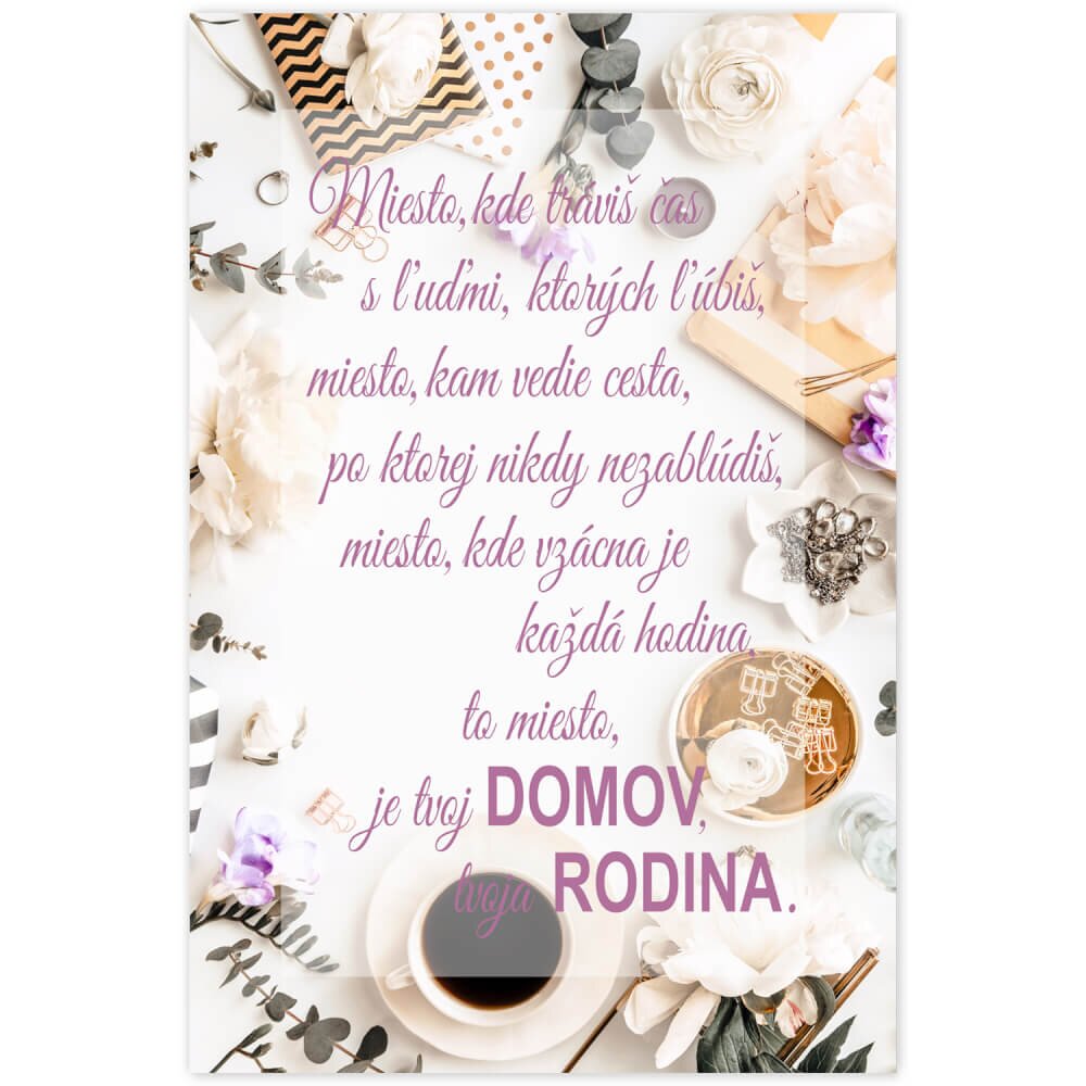 INSPIO Obraz s rámom - Tvoj domov s kávou