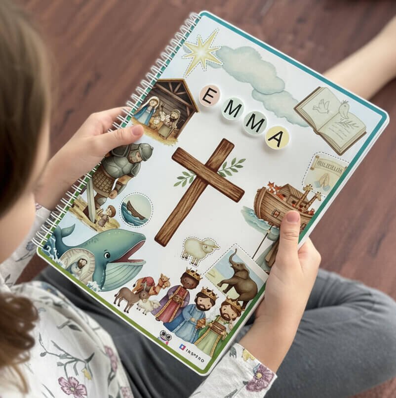 INSPIO Personalizovaná Detská Biblia so Suchým Zipsom (A4) – 17 Príbehov