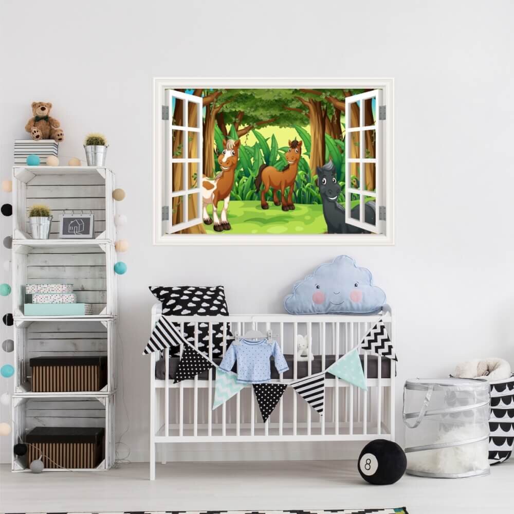 INSPIO Samolepiace tapety na stenu -KONÍKY