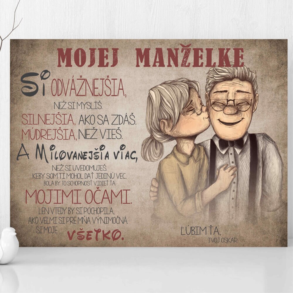 INSPIO Vianočný darček - Obraz na stenu - Vyznanie lásky pre milovanú ženu