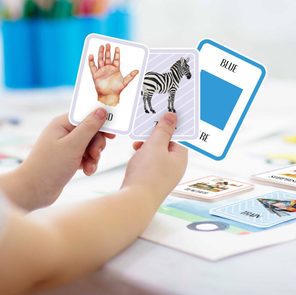 INSPIO XXL Montessori karty pre deti - 155 kariet s anglickými slovami
