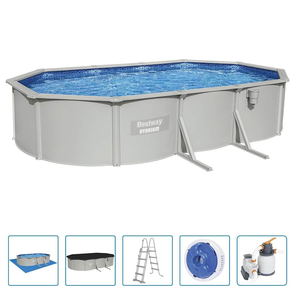 Bestway Hydrium Nadzemný rámový bazén oválny 610x360x120 cm