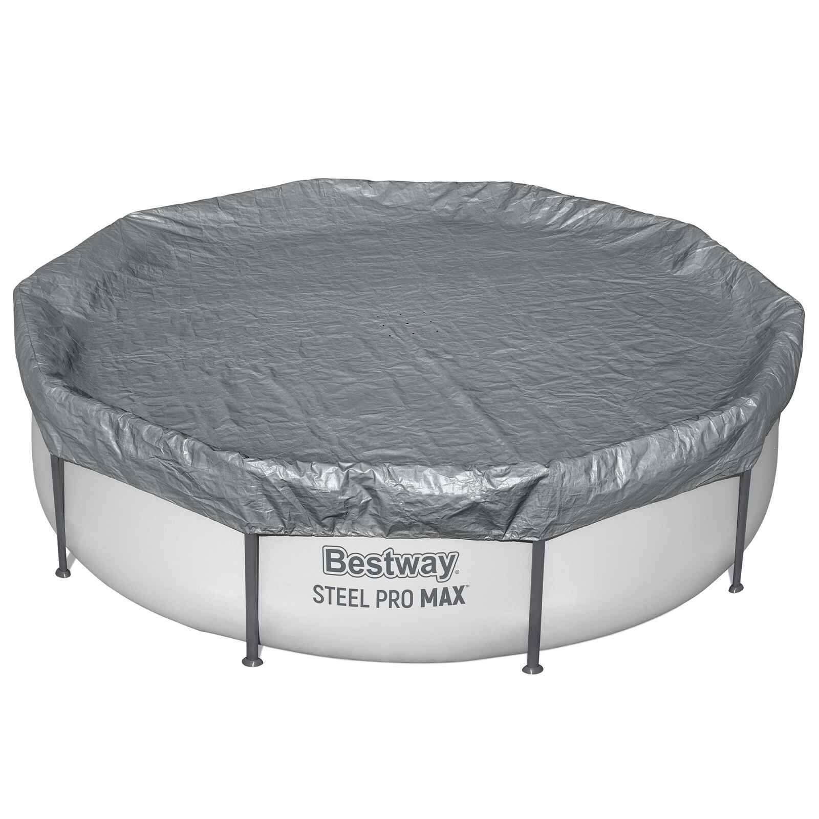 Bestway Plachta na bazén Ø305 m Okrúhly Polyester Sivá