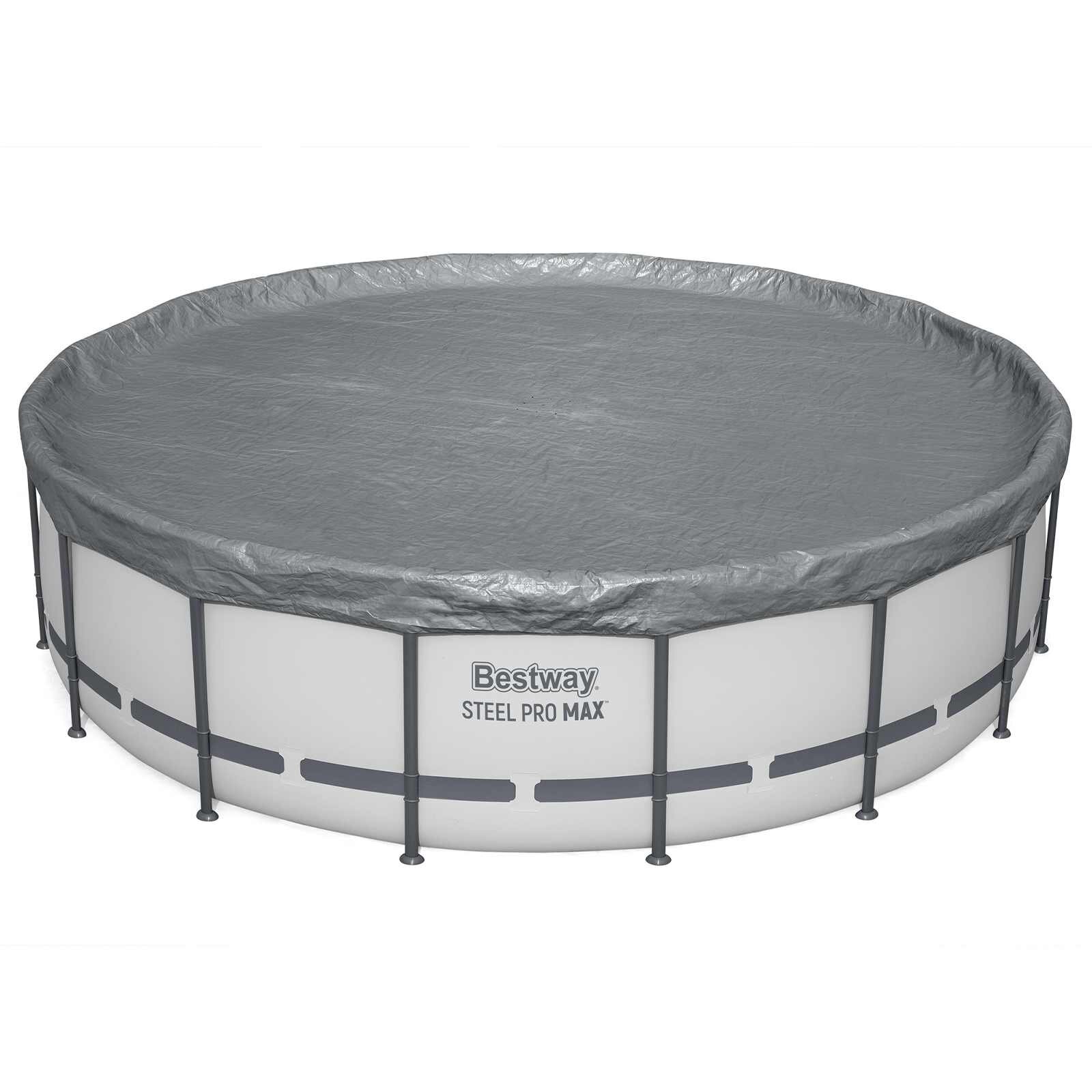 Bestway Plachta na bazén Ø488 m Okrúhly Polyester Sivá