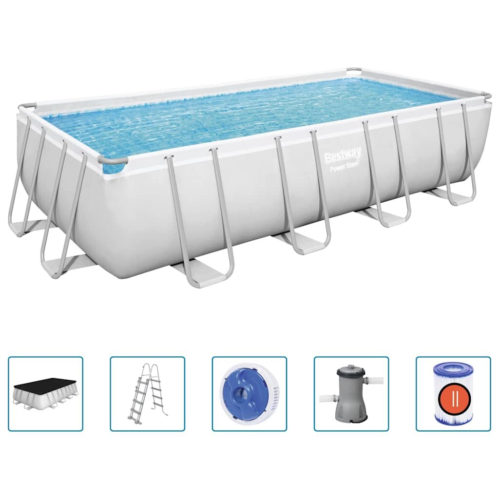 Bestway Power Steel bazénová sada obdĺžnik 488x244x122 cm