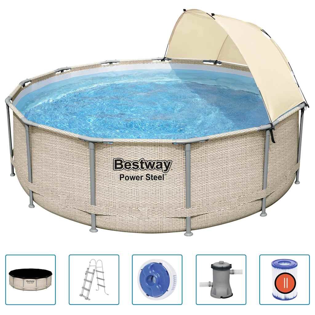 Bestway Power Steel bazénová sada so strieškou 396x107 cm
