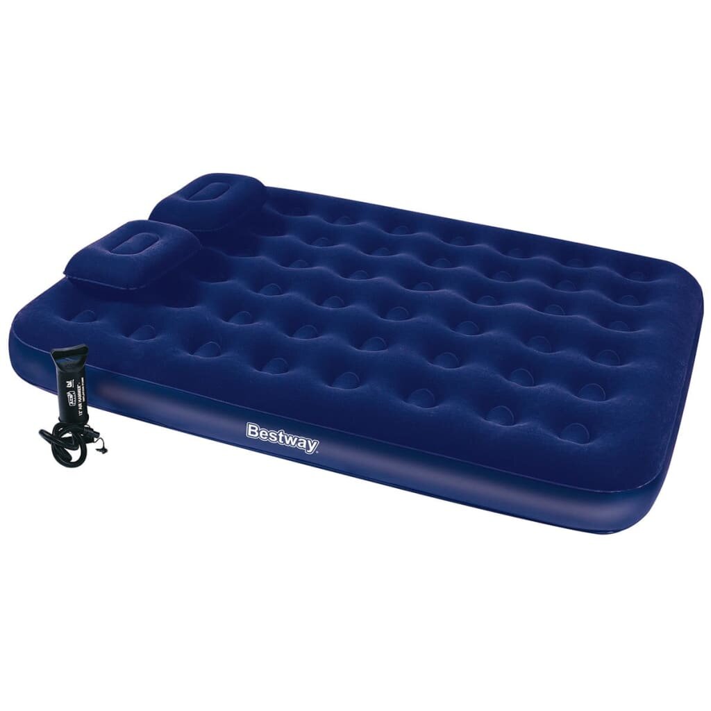 Bestway Semišová nafukovacia posteľ+vankúš a pumpa 203x152x22 cm 67374