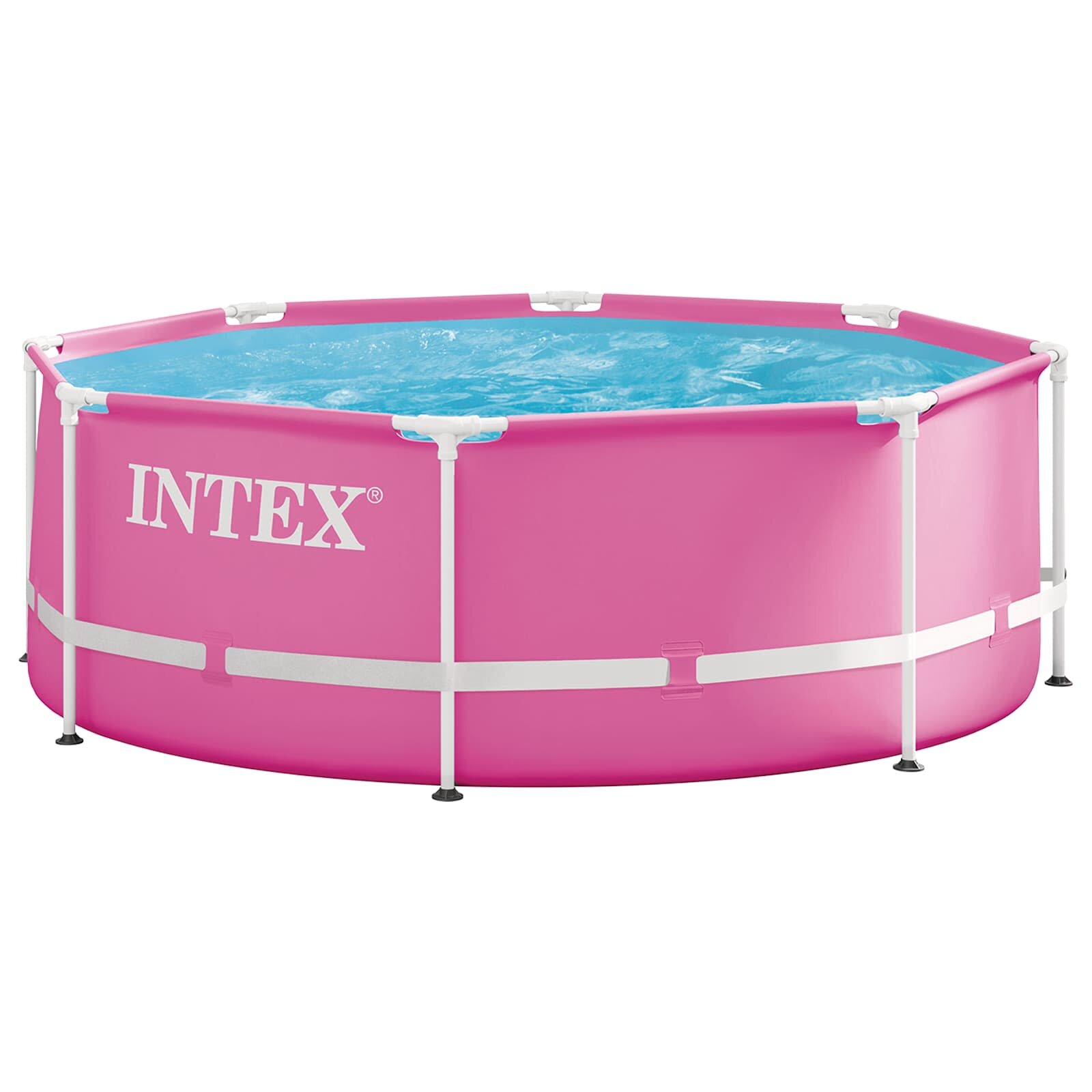 INTEX Kovový rám nadzemného bazéna 244 x 76 cm Okrúhly pre pre Ružová