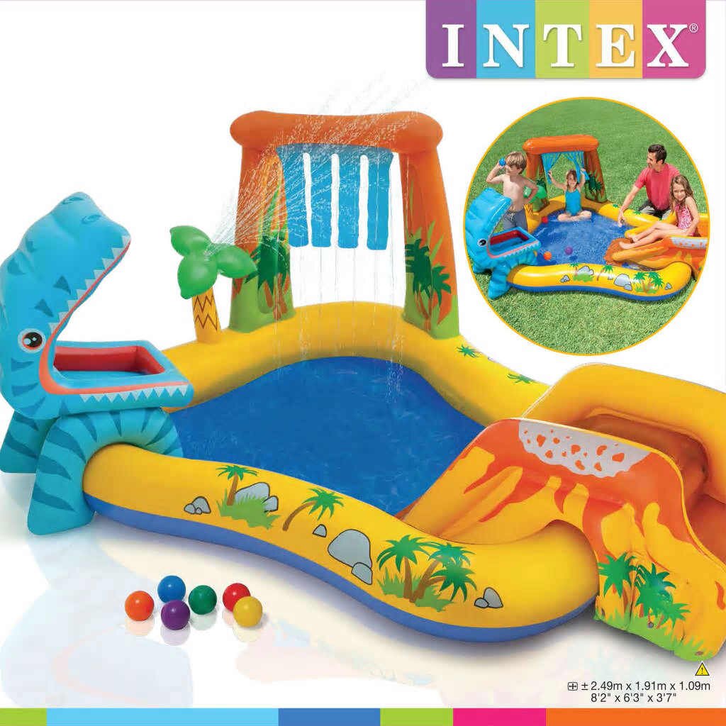 INTEX Nafukovací bazén Dinosaur Play Center 249x191x109 cm 57444NP