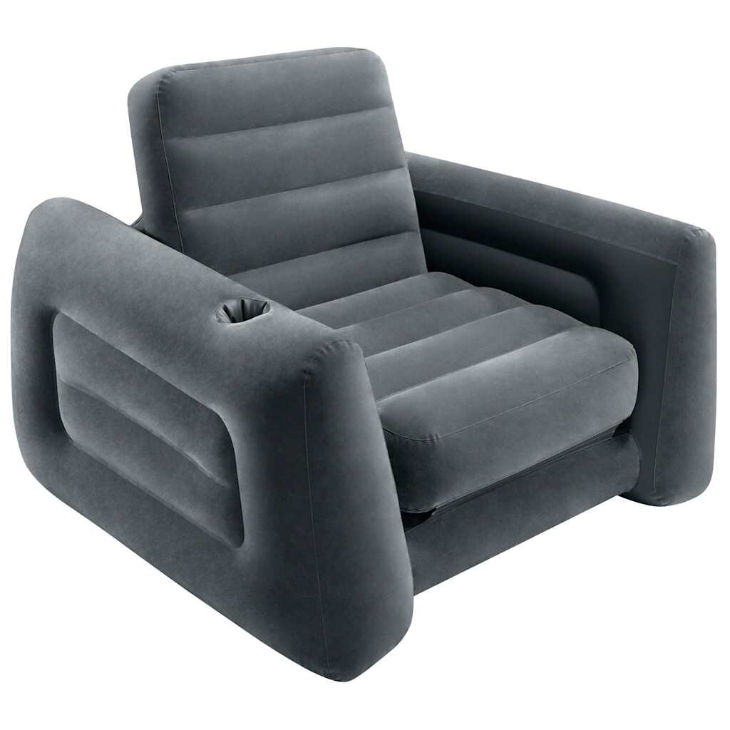 INTEX Rozkladacie kreslo 117x224x66 cm tmavošedá
