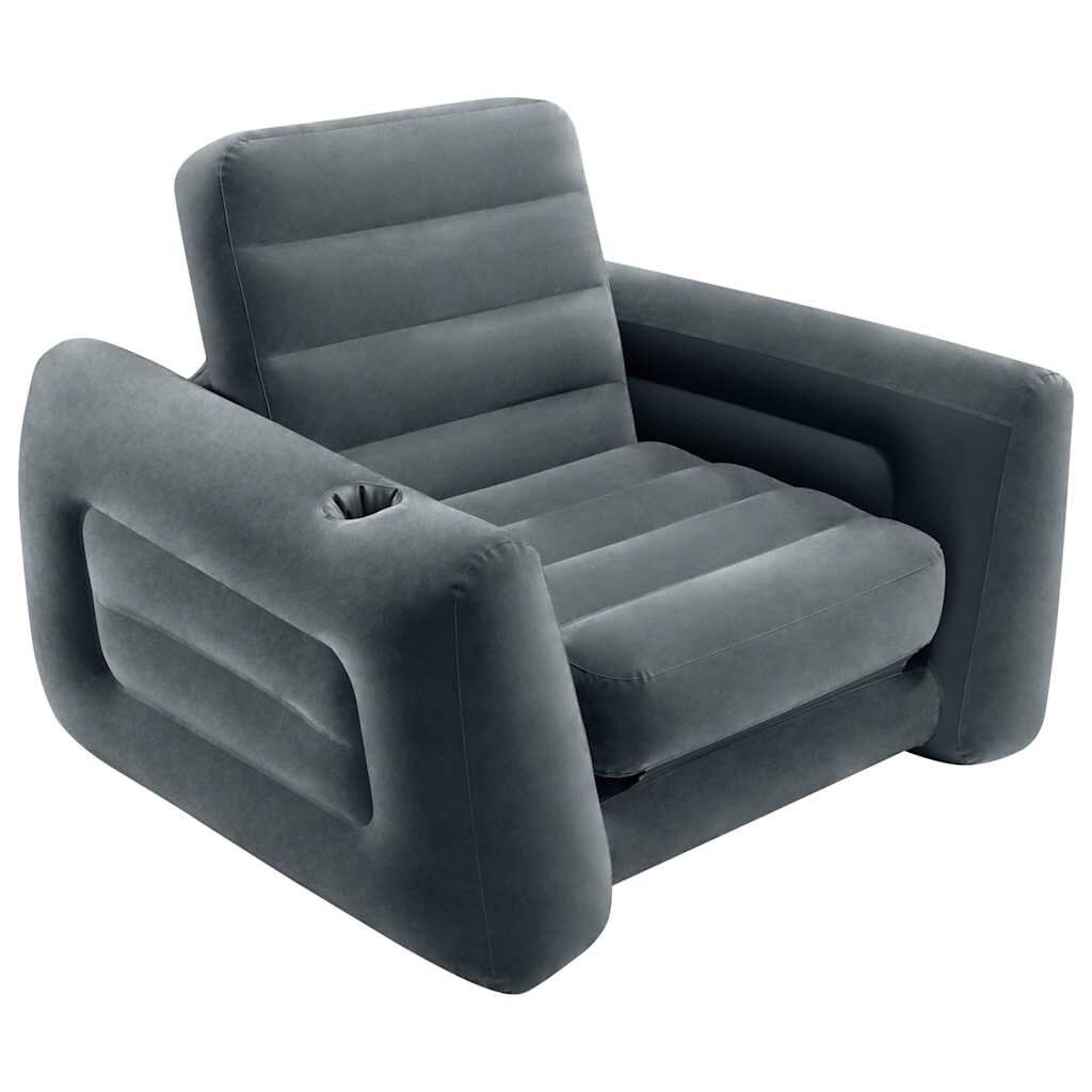INTEX Rozkladacie kreslo 117x224x66 cm tmavošedá