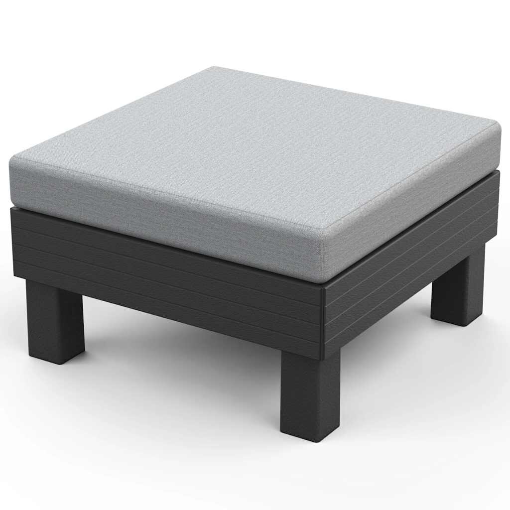 Keter Garden Elements Single Hocker Graphite so svetlosivým vankúšom