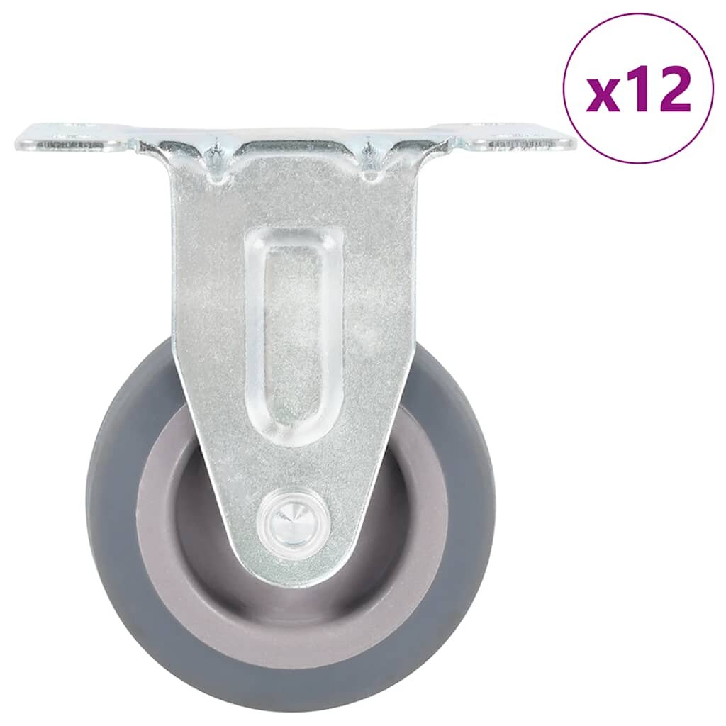 vidaXL 12 ks pevných koliesok 50 mm
