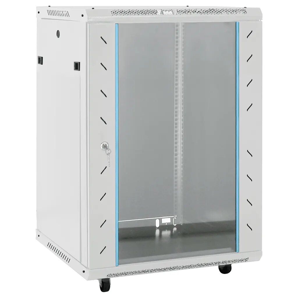 vidaXL 15U Serverová skriňa s otočnými nožičkami 19" IP20 60x45x86 cm