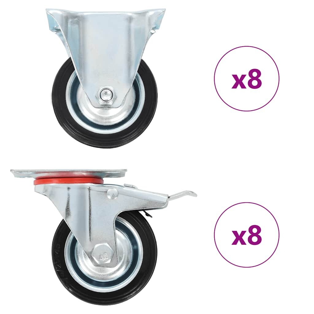 vidaXL 16 ks kolieska 75 mm