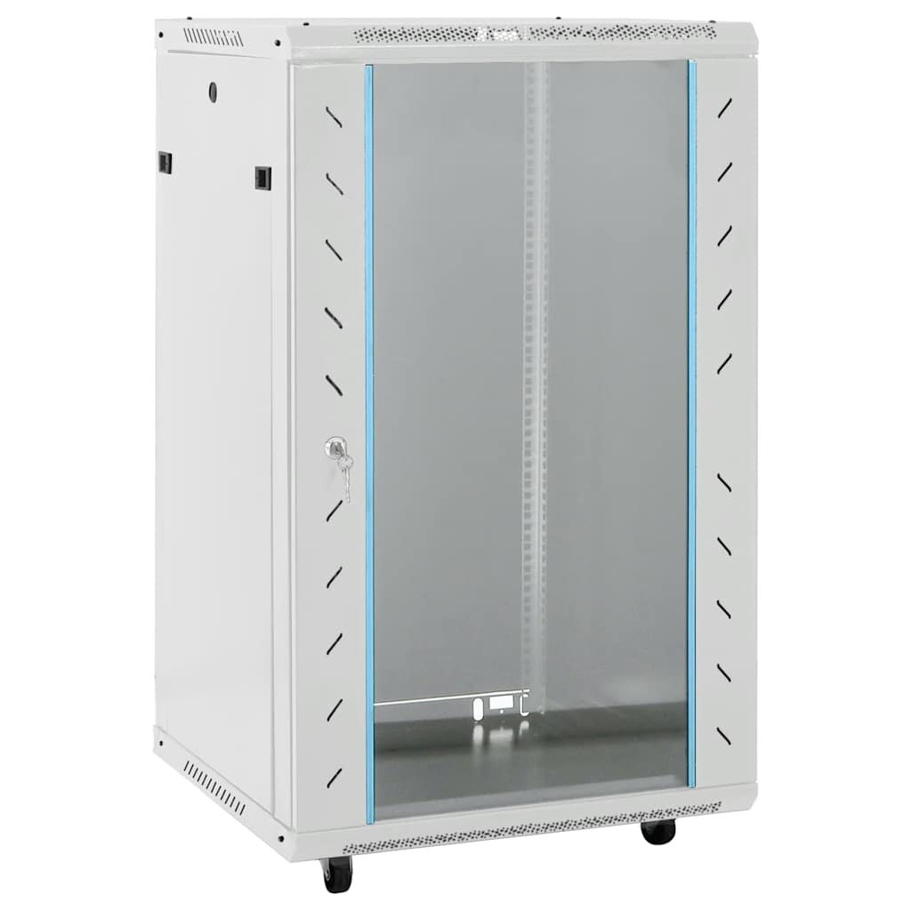 vidaXL 18U Serverová skriňa s otočnými nožičkami 19" IP20 60x60x100 cm