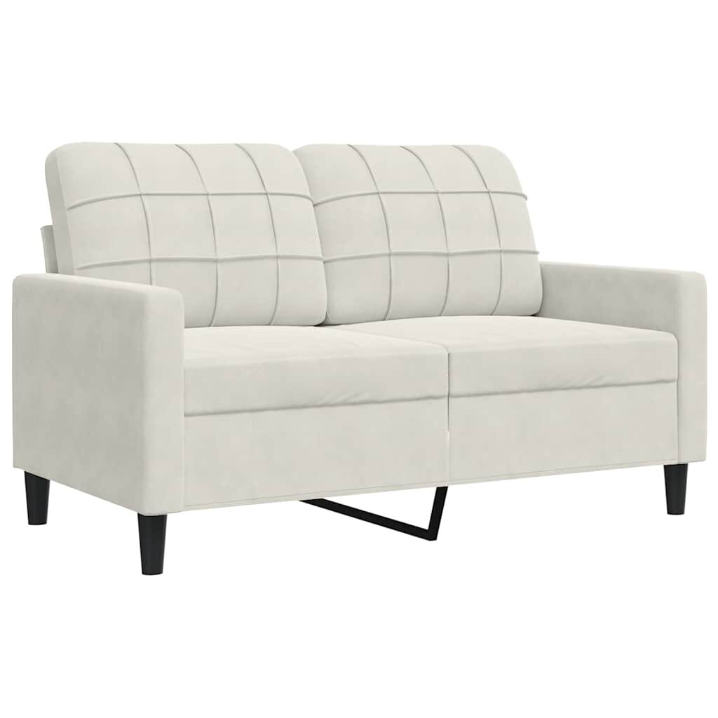vidaXL 2-miestna pohovka krémová 120 cm zamat