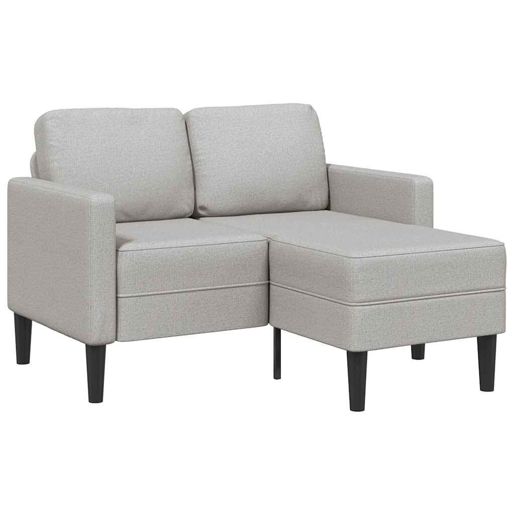 vidaXL 2-miestna pohovka s leňoškou v tvare L mrakošedá látka 125 cm