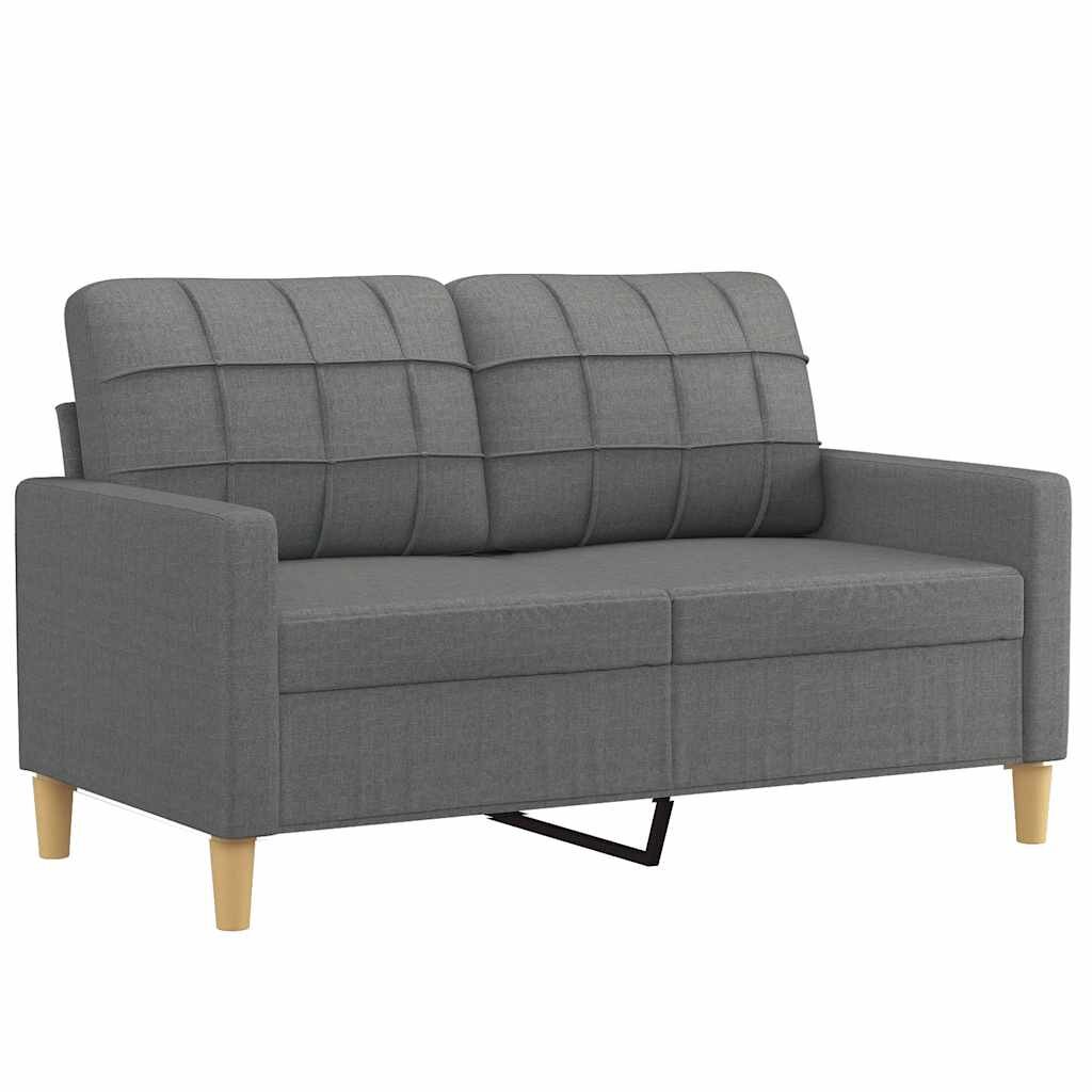 vidaXL 2-miestna pohovka tmavosivá 120 cm látka