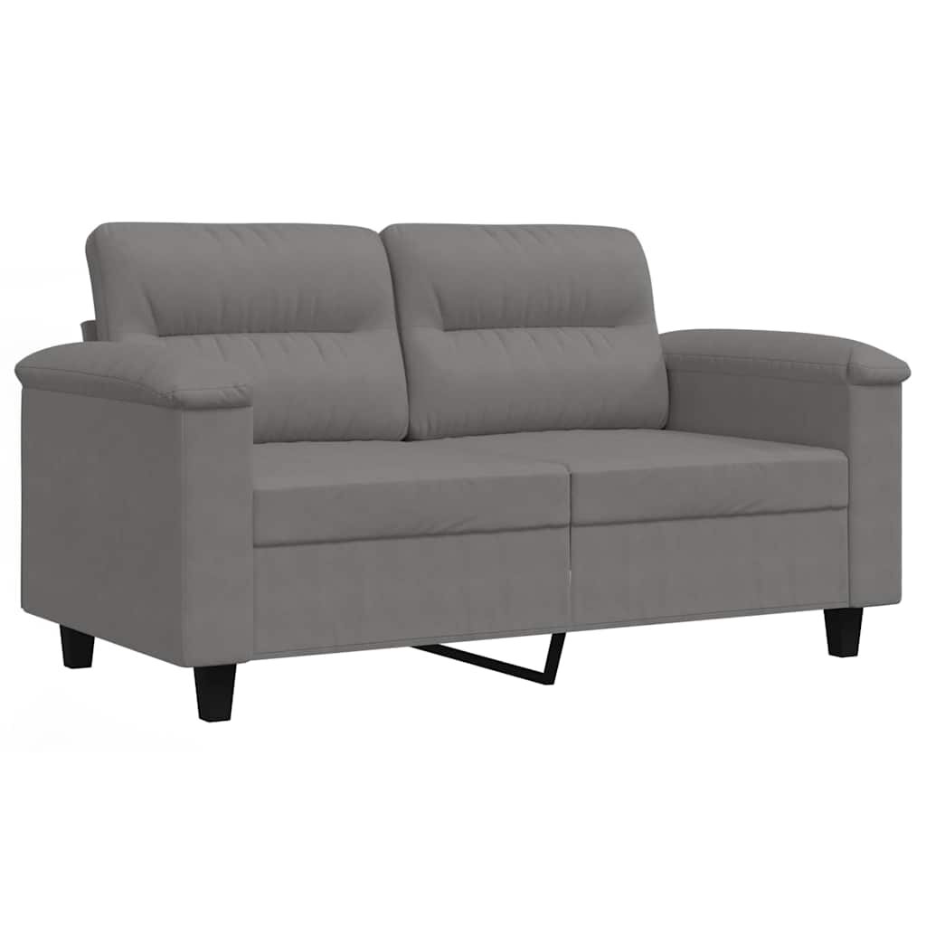 vidaXL 2-miestna pohovka tmavosivá 120 cm mikrovlákno